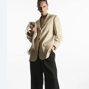 COS Relaxed Fit Linen Blend Blazer